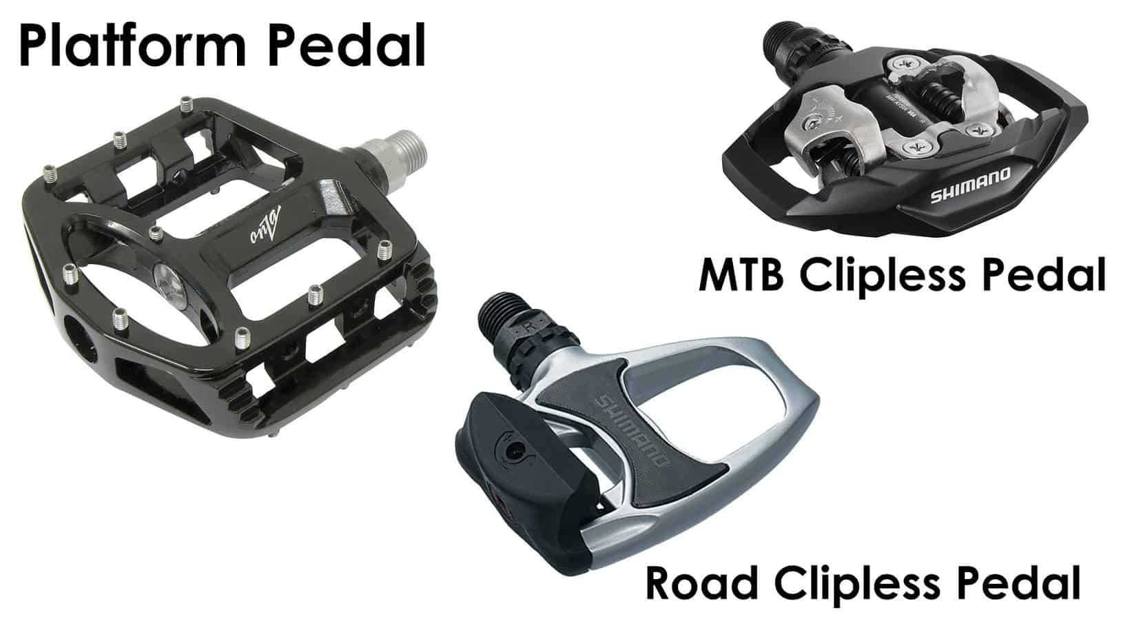 types of bike pedals 